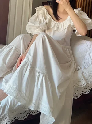 Vintage Victorian Cotton Nightgown
