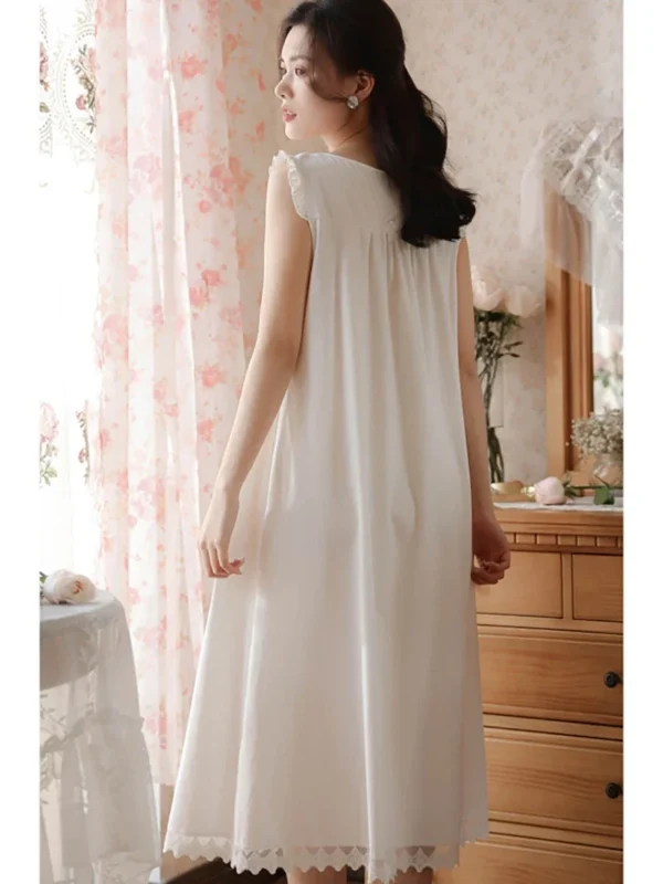 S8ca49713b54a490ca6cd3679635c2790g.webp Victorian Cotton Lace Nightgown – White Sleeveless Square Neck Sleep Dress