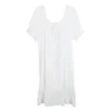 Vintage Cotton Ruffle Nightgown – White Short Sleeve Victorian Sleep Dress