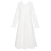 French Lace Cotton Nightgown – Long Sleeve Victorian Sleep Dress