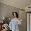 Vintage Cotton Lace Pajama Set – Square Neck Long Sleeve Sleepwear