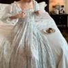 S0f9ece7a6ab342c585020e2a99d6e01d3.webp Vintage Victorian Cotton Floral Nightgown – EdwardianRetro Long Sleeve Sleep Dress