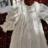 S4dbd266d8efc4affb752864ebf272b1aA.webp Handmade Vintage Victorian Lace Cotton Gown – Victorian Inspired Ankle-Length Nightgown