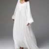 Vintage Flared Sleeve Sleep Dress – Loose Flowing Long nightgown