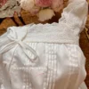 Vintage Cotton Lace Pajama Set – Square Neck Long Sleeve Sleepwear