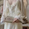 S7824bcba07744f4cb54da9216801e7fdl.webp Vintage Lace Tulle Robe Set – Elegant Long Sleeve Nightdress & Sleepwear
