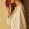 S962cdb7ddd7141e09c3362539f751961j.webp Vintage Edwardian Cotton Lace Nightgown – White Long Sleeve Sleep Dress