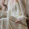 Sb0d795076367429384085ce885d92bf31.webp Vintage Lace Tulle Robe Set – Elegant Long Sleeve Nightdress & Sleepwear
