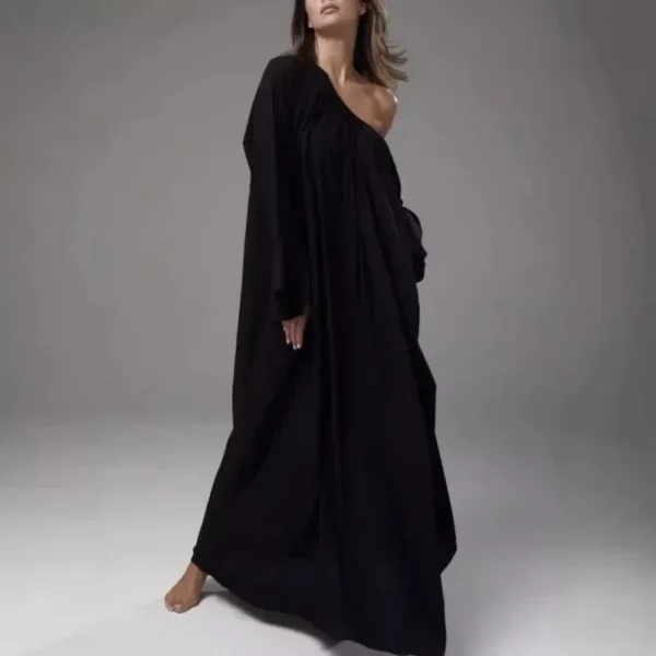 Vintage Flared Sleeve Sleep Dress – Loose Flowing Long nightgown