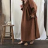 Vintage Victorian Cotton Linen Mori Dress – Long Sleeve Loose French Dress